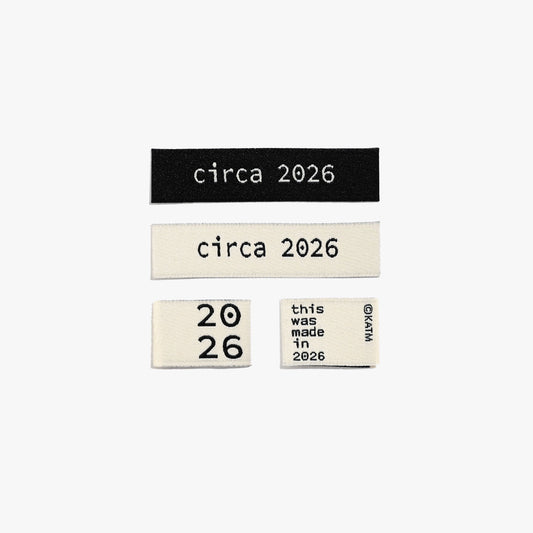 Circa 2026 Woven Labels | Case of 6 Units