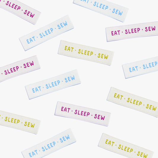 Eat Sleep Sew Woven Labels | Case of 6 Units
