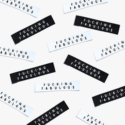 Fucking Fabulous Woven Labels | Case of 6 Units