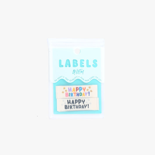 Happy Birthday Woven Labels | Case of 6 units
