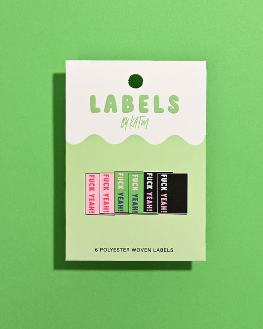 Fuck Yeah! Woven Labels | Case of 6 Units