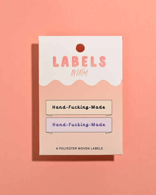 Hand-Fucking-Made Woven Labels | Case of 6 units