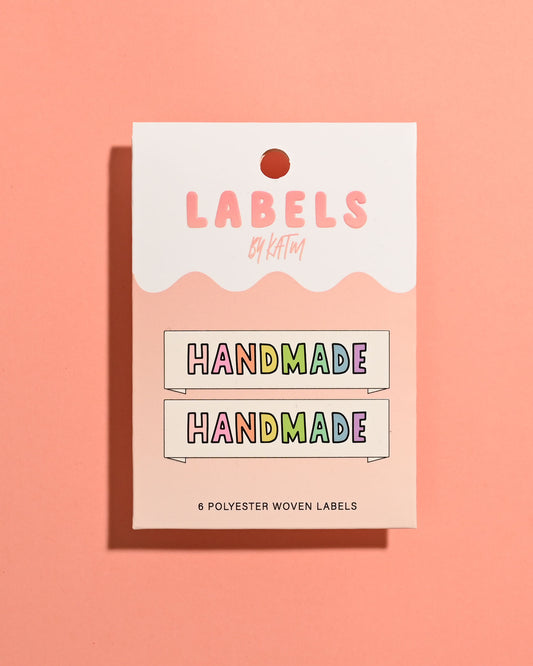 Handmade Rainbow Woven Labels | Case of 6 units