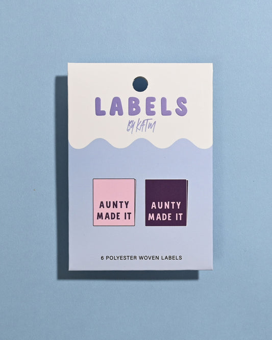 Aunty Made It Woven Labels | Case of 6 Units
