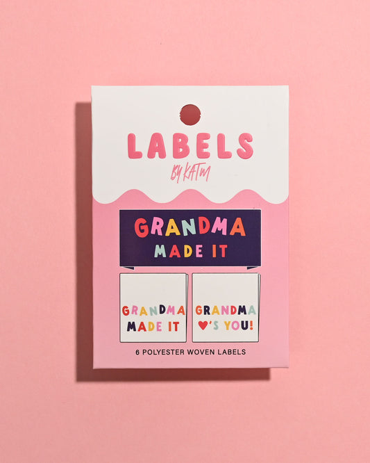 Grandma Made It/Grandma Loves You! Woven Labels | Case of 6 Units