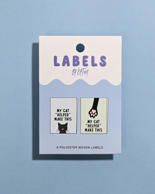 My Cat "Helped" Make This Woven Labels | Case of 6 units