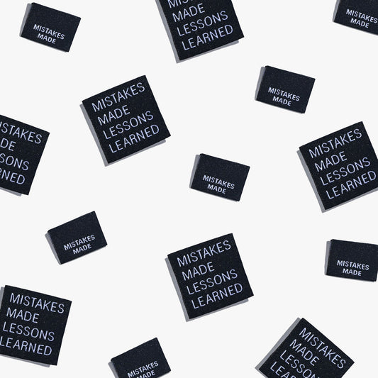 'Mistakes Made Lessons Learned' Labels | Box of 10 Packs